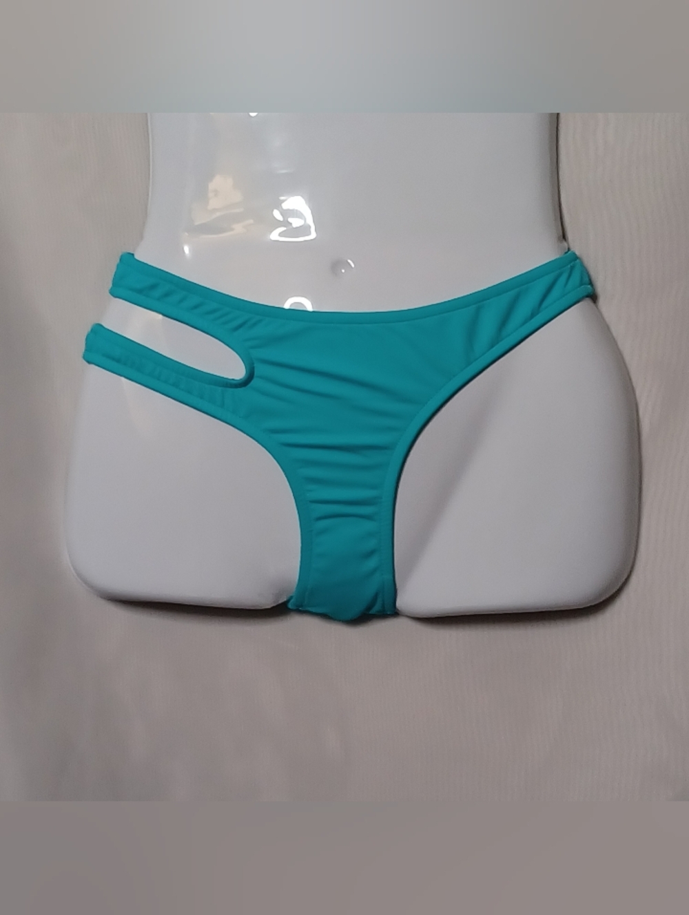 VENUS Teal Bikini Bottom Swimwear With Cut Out Side. Size 2